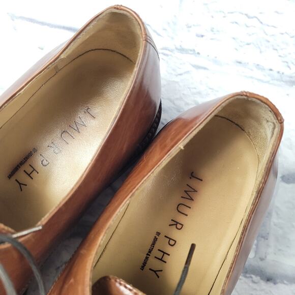 J. Murphy by Johnston & Murphy Brown Distressed Cap Toe Oxford 59 11056 size 10M - Picture 9 of 16